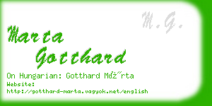 marta gotthard business card